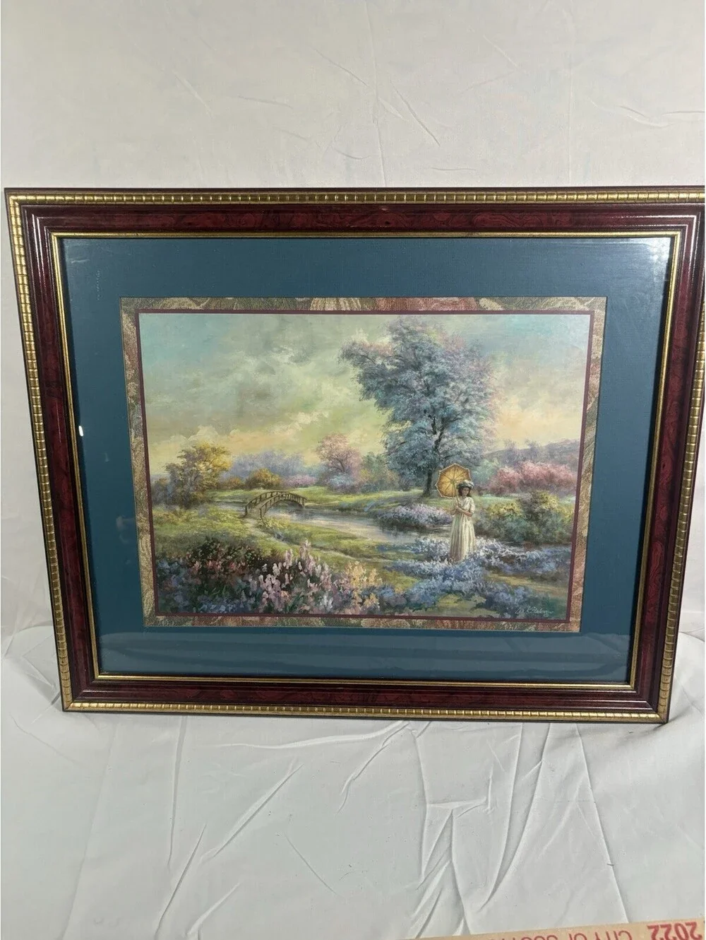 Home interiors Picture Of Woman With Parasol In Flower Garden Lee K Parkinson